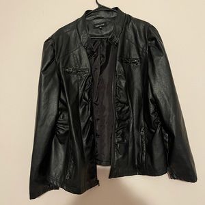 Black leather jacket